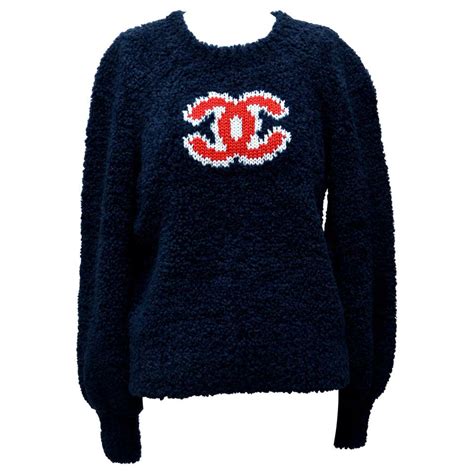 blue chanel sweater|chanel sweater for women.